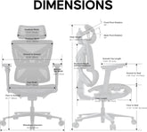 Anda Seat X-Air Pro Series Mesh Office Gaming Chair - Ash Gray